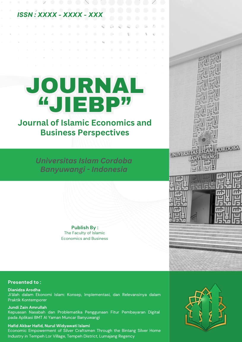 					View Vol. 1 No. 02 (2025): Vol. 1 No. 02 (2025): Journal of Islamic Economics and Business Perspectives
				